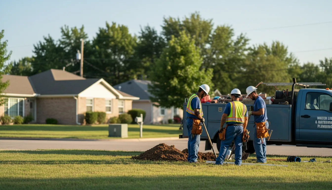 Residential water line and bathroom plumbing service in Morris, PA